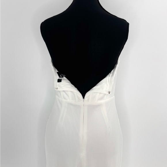 Lulus Dramatic Intent White Strapless‎ Corset BodyconMini Dress, Size L, NWOT - Picture 10 of 14